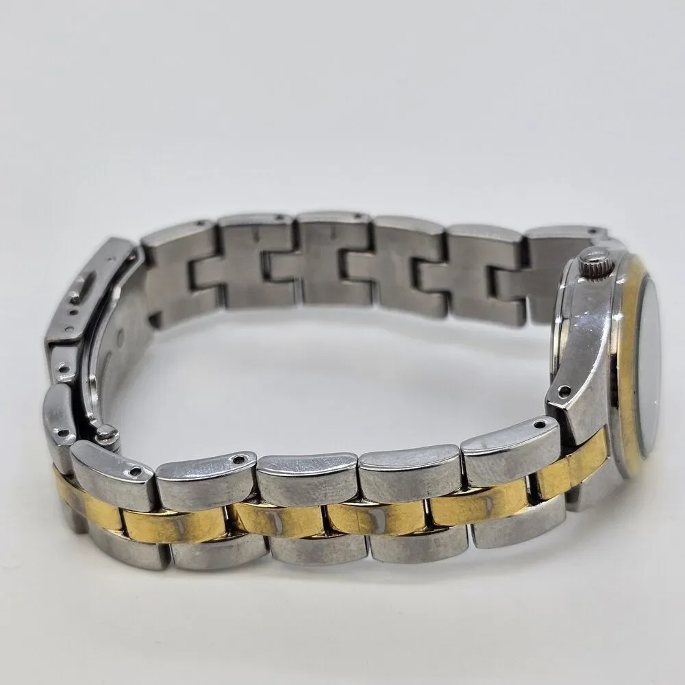 Guess Women's Watch 25MM Black Dial Two Tone Bracelet Band‎ 6.5